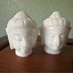 Makrana marble Buddha heads